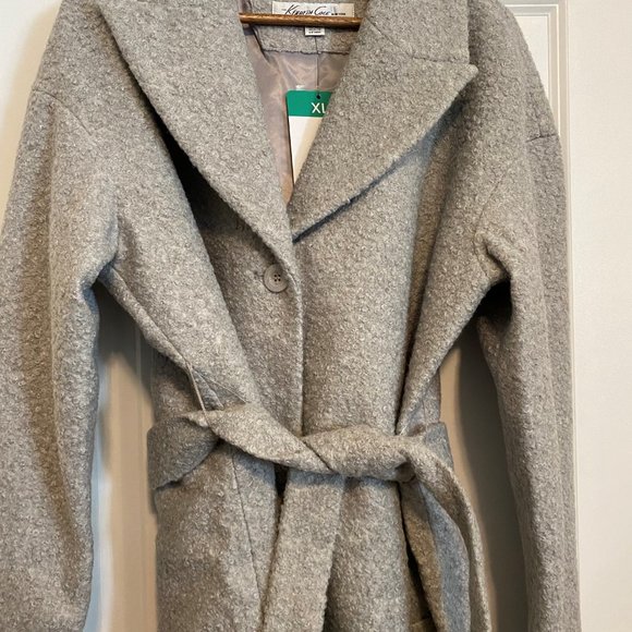NWT Light Grey Kenneth Cole New York Coat - Picture 2 of 6